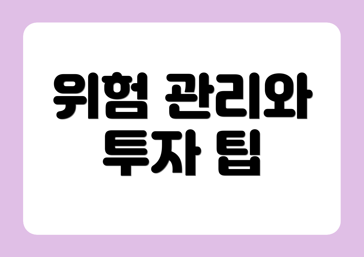 위험 관리와 투자 팁